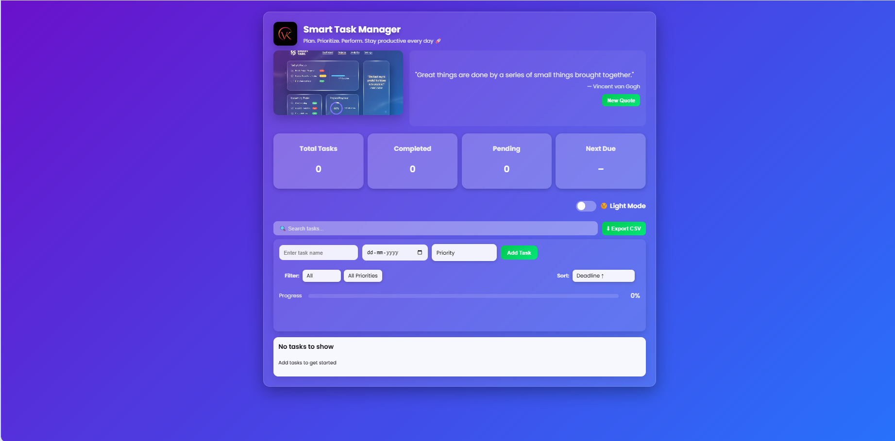 Smart Task Website